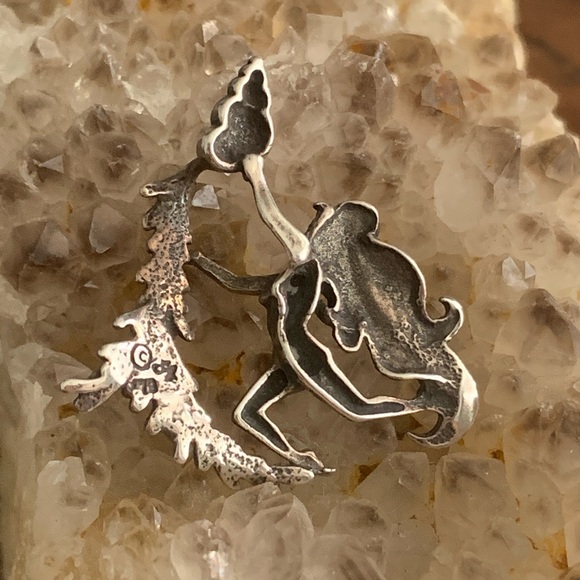 Mermaid pendant in sterling silver - Picture 2 of 3
